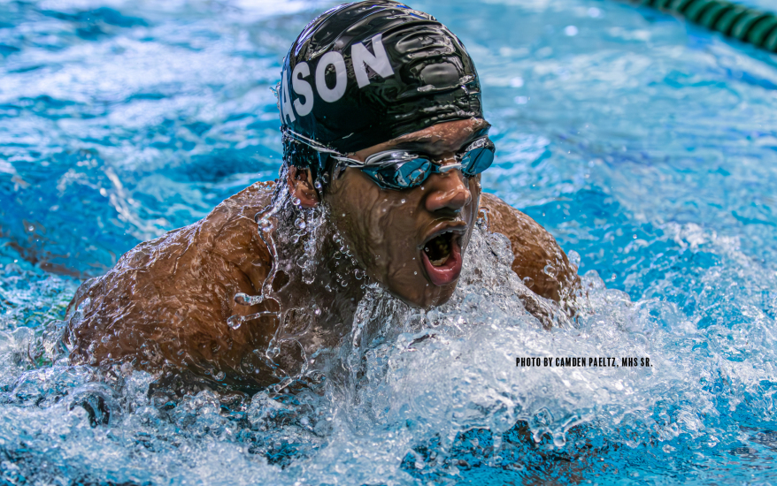 boy swimming